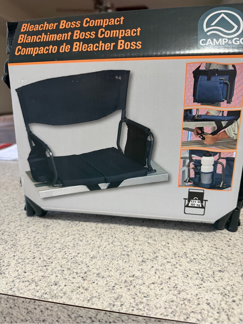 Black Stadium Seat - Bleacher Boss Compact